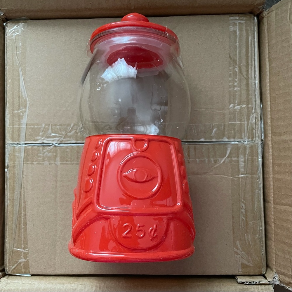 Set of 4 Target Gumball Machines - Red